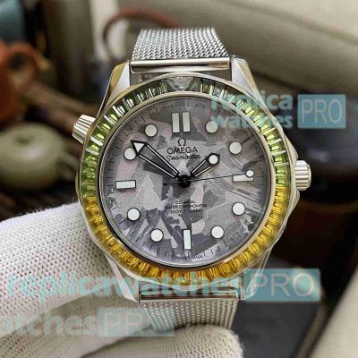 Replica Omega Seamaster 300m James Bond 60th Anniversary Watch set Diamond Bezel